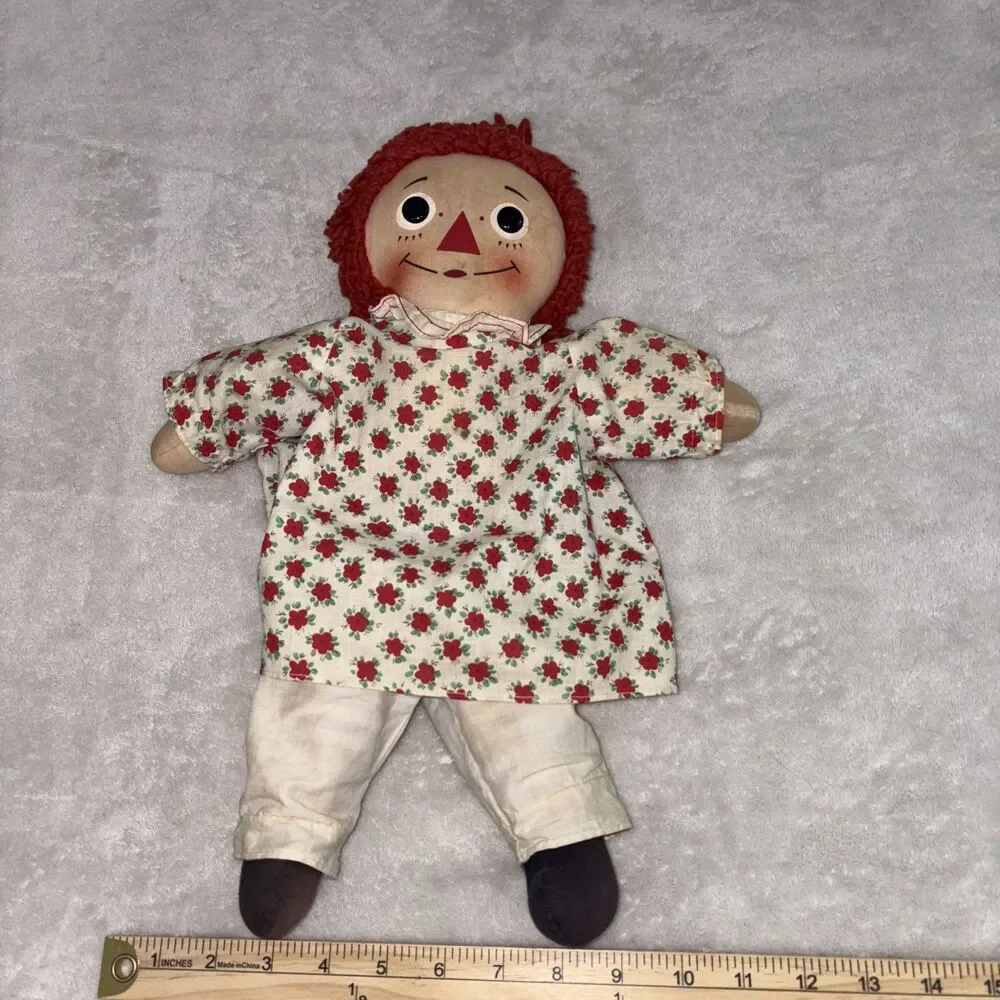 Vintage 1960s Knickerbocker Raggedy Ann Doll Musical (Working) 